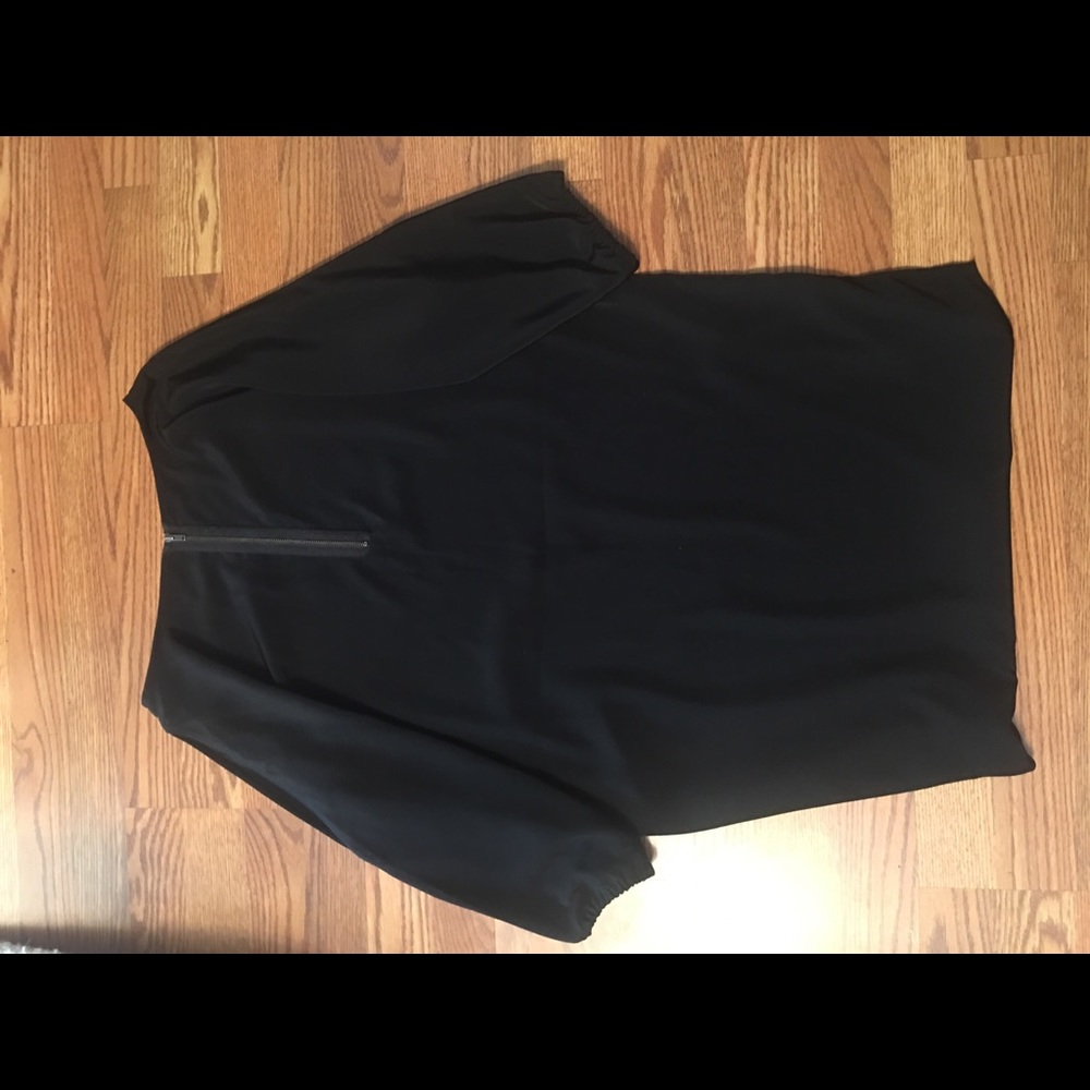 Cold shoulder black dress